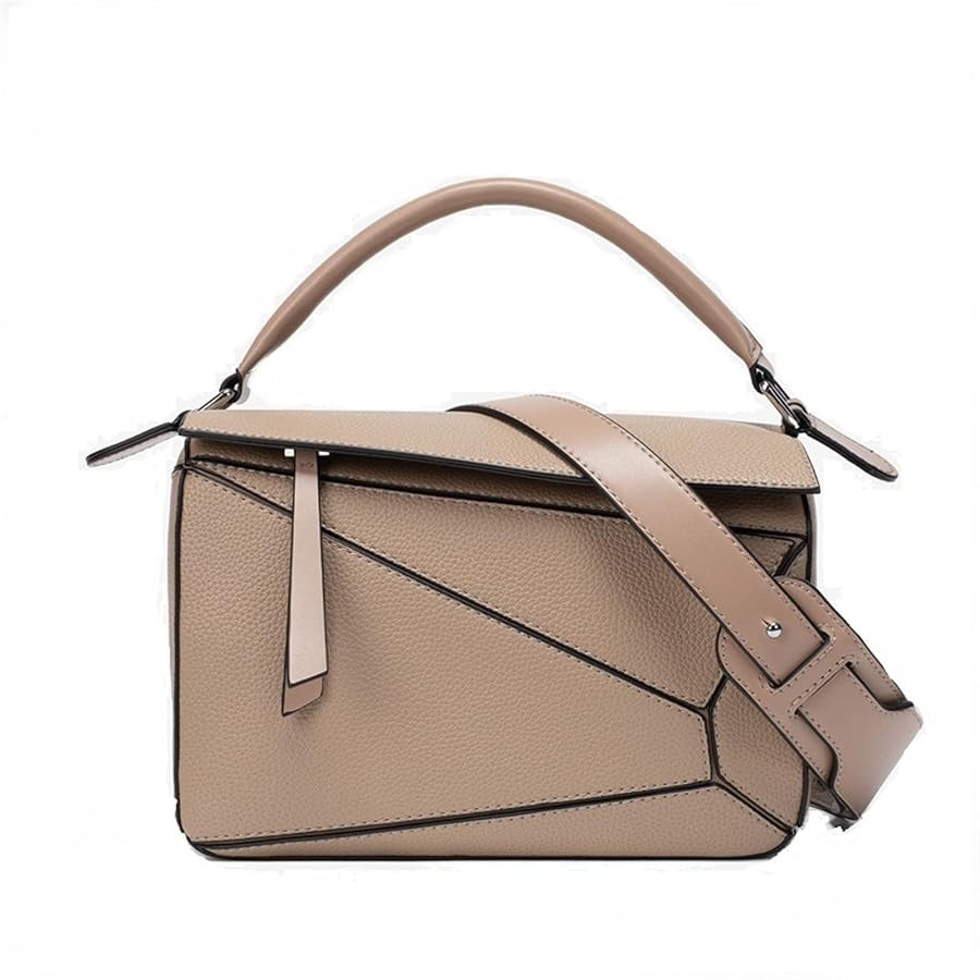 Lychee pattern with embossed bags cow leather puzzle purses shoulder crossbody handbags for women | Amazon (US)