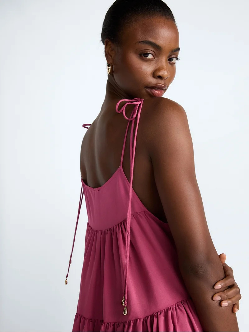 Scoop Women\u2019s Flowy Tier Mini Dress, Sizes XS-XXL - Walmart.com | Walmart (US)