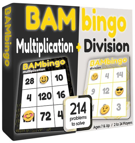 THE BAMBINO TREE Multiplication and Division Facts Bingo Game - 3rd 4th & 5th Grade Educational Math Learning for Classroom & Homeschool | Amazon (US)