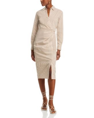 Wright Striped Twist Waist Shirt Dress | Bloomingdale's (US)