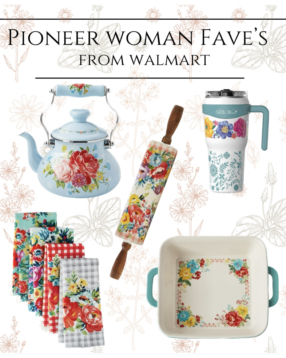 Favorite floral printed items from the Pioneer Woman kitchen line at Walmart! 🌼 These are also great gift ideas, especially with Mothers Day coming up! 💕

#MothersDay #GiftIdeas #Walmart #Floral #Kitchen #HomeDecor #FloralDecor #WalmartFinds

#LTKGiftGuide #LTKhome