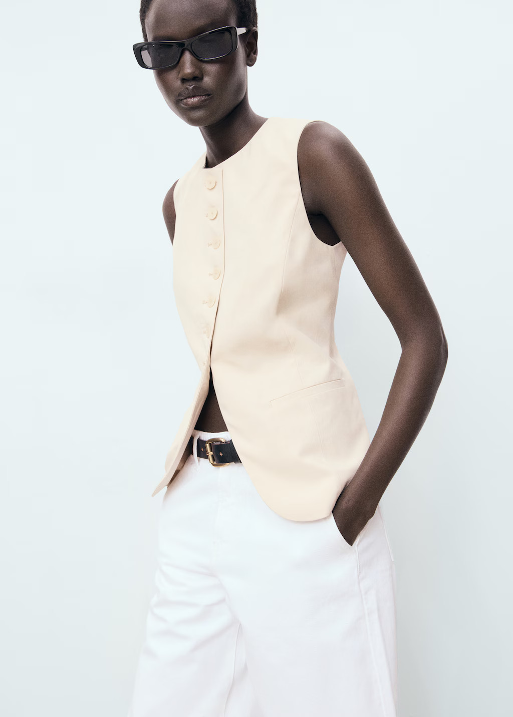 Suit waistcoat with buttons - Women | MANGO United Kingdom | MANGO (UK)