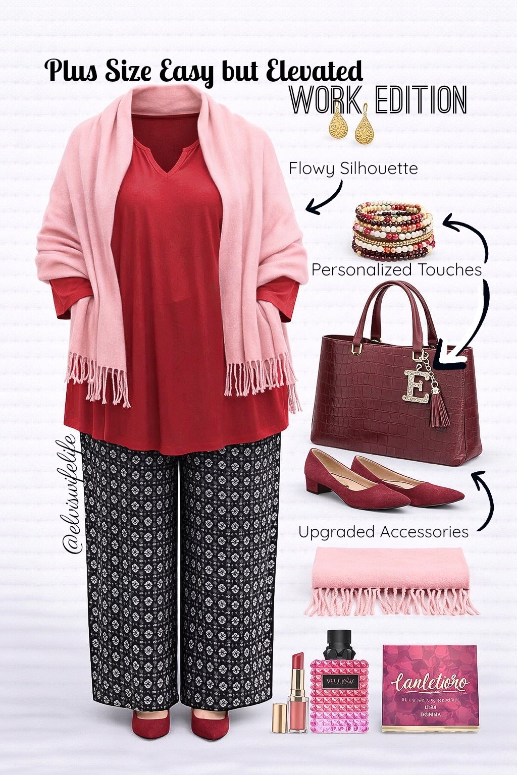 You can wear comfy silhouettes at work, make sure to pair them with structured accessories, or a blazer. Show your personality through accessories like beaded bracelets or earrings, bag charms, and pretty - or bold - color choices. 
👇🏼Click through below to grab what’s on sale (especially seasonal transition pieces) before your size sells out!

#ltktall #ltkpetite #ltkmidsize #ltkover40 #ltktravel #ltksaleslert 
@Maurices @Lane Bryant @Sephora @Target @ulta @tjmaxx @Zappos @VICI @Anthropologie @Tarte Walmart Amazon extended size suede burgundy born in Roma charlotte tilbury makeup business casual work outfit day to date night

#LTKPlusSize #LTKootd #LTKWorkwear