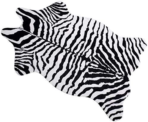 MustMat Cute Faux Zebra Print Rug Animal Print Rug Perfect Throw Rug for Office/Kids Room/Under T... | Amazon (US)