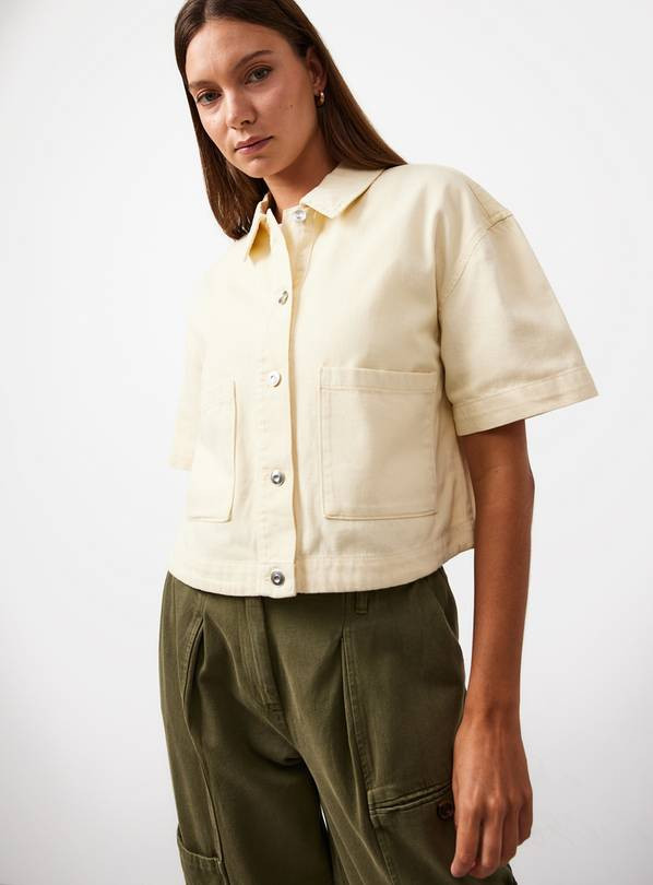 Buy Light Yellow Denim Boxy Co-ord Shirt 20 | Co-ords | Tu | Tu Clothing