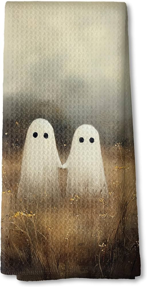 Vintage Floral Halloween Ghost Kitchen Towels, Dark Cottagecore Spooky Ghost Dish Tea Towels for ... | Amazon (US)