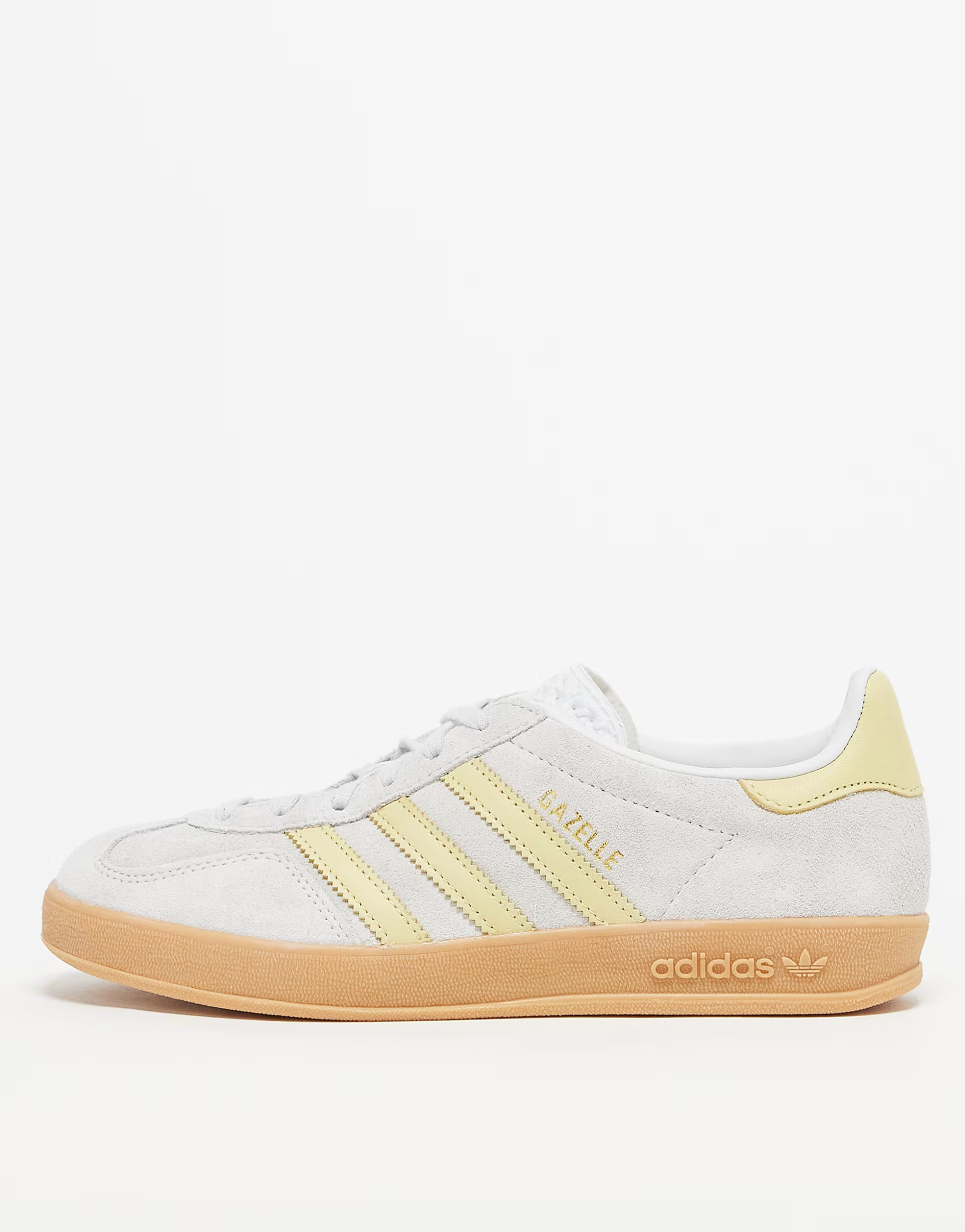 adidas Originals Gazelle Indoor unisex trainers in silver and yellow | ASOS (Global)