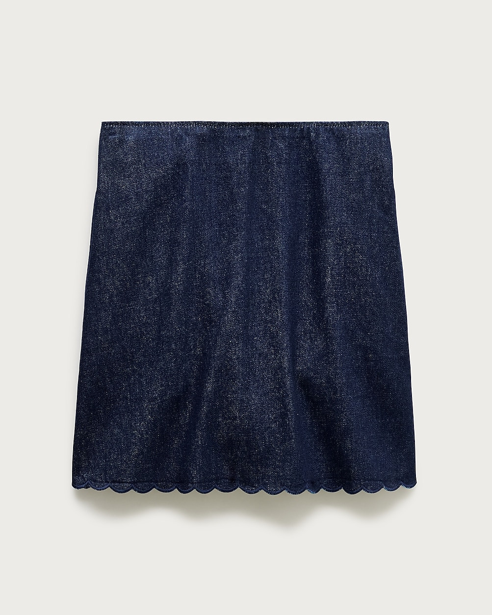 Fairfax scalloped mini skirt in denim | J. Crew US