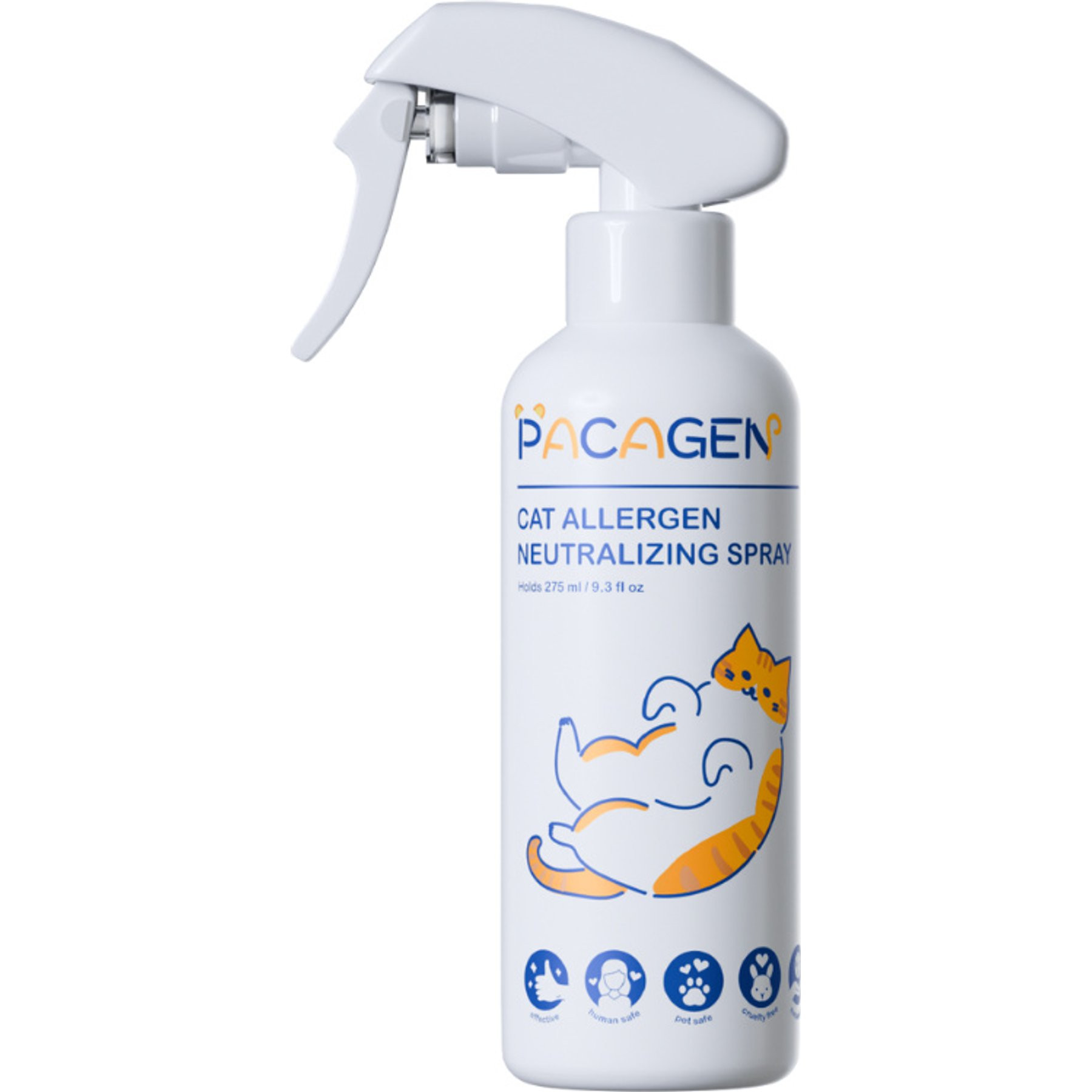 Pacagen Allergen Neutralizing Natural Scent Cat Air Purifier Spray, White, 9.3-fl oz bottle, 1 count | Chewy