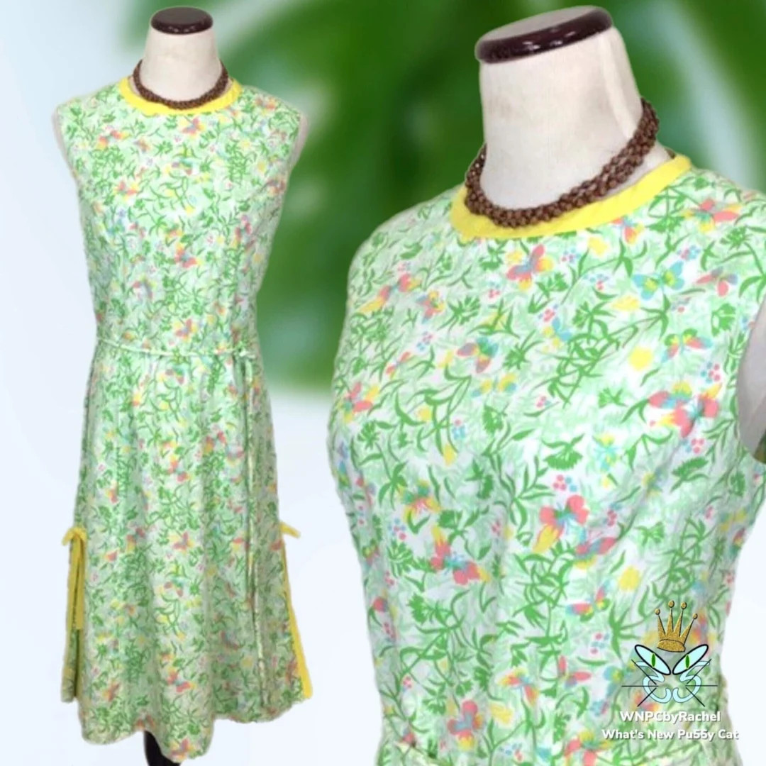 1960s Tanner of North Carolina Gusset Floral Dress, Large - Etsy | Etsy (US)