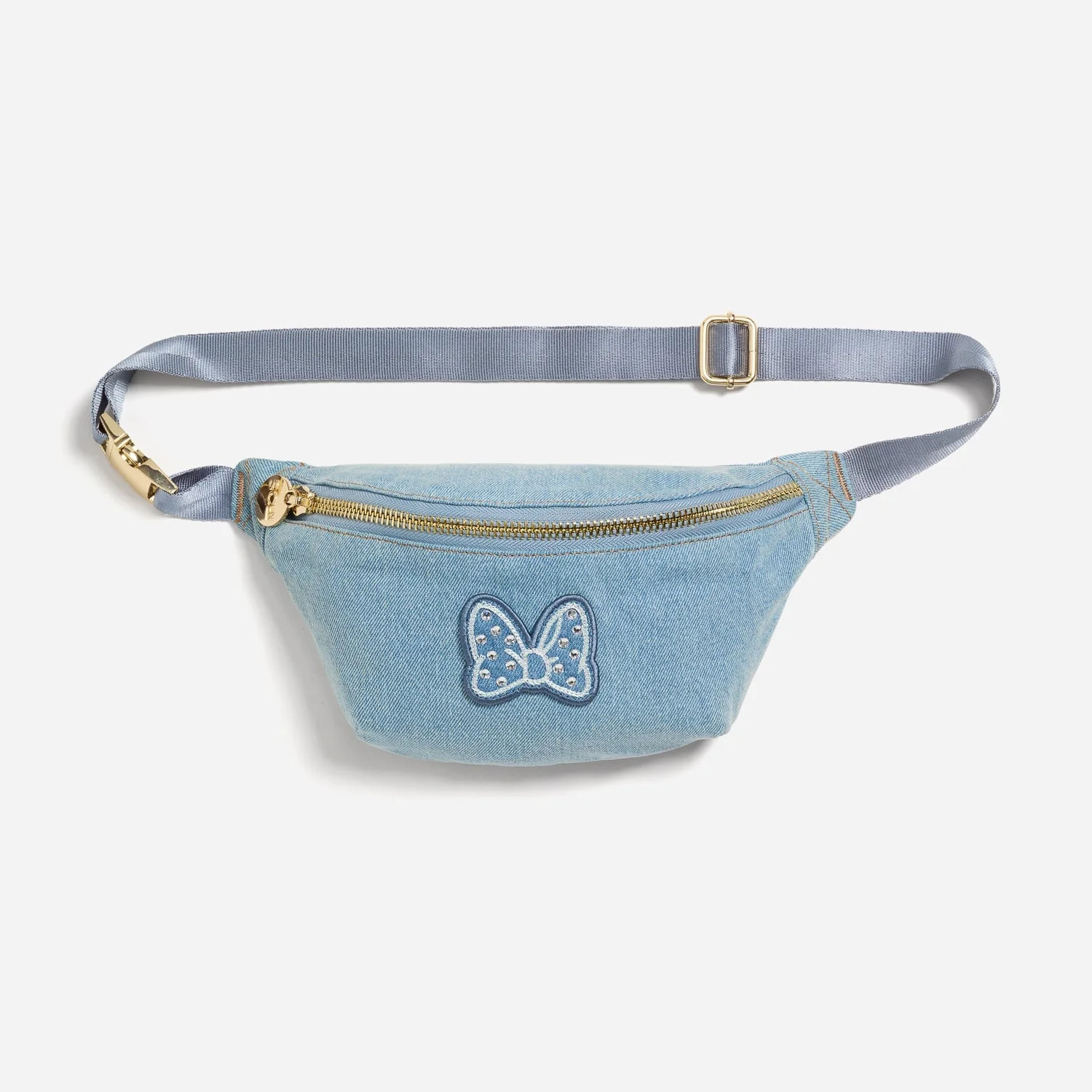 Denim Minnie Mouse Bow with Crystals Fanny Pack | Stoney Clover Lane