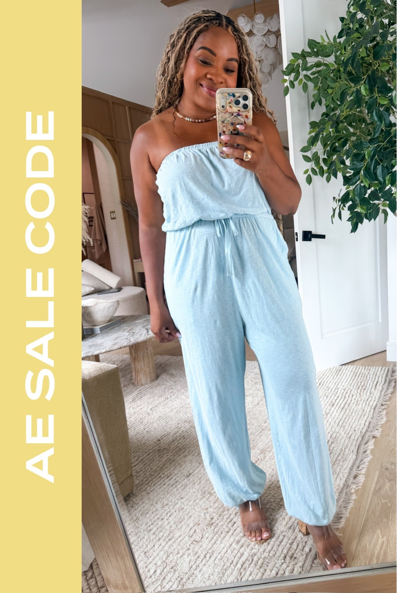 This color! 🩵 Use code AELTK25 for 25% your favorites @‌AmericanEagle #AEPartner #AEJeans

#LTKootd #LTKSaleAlert #LTKMidsize