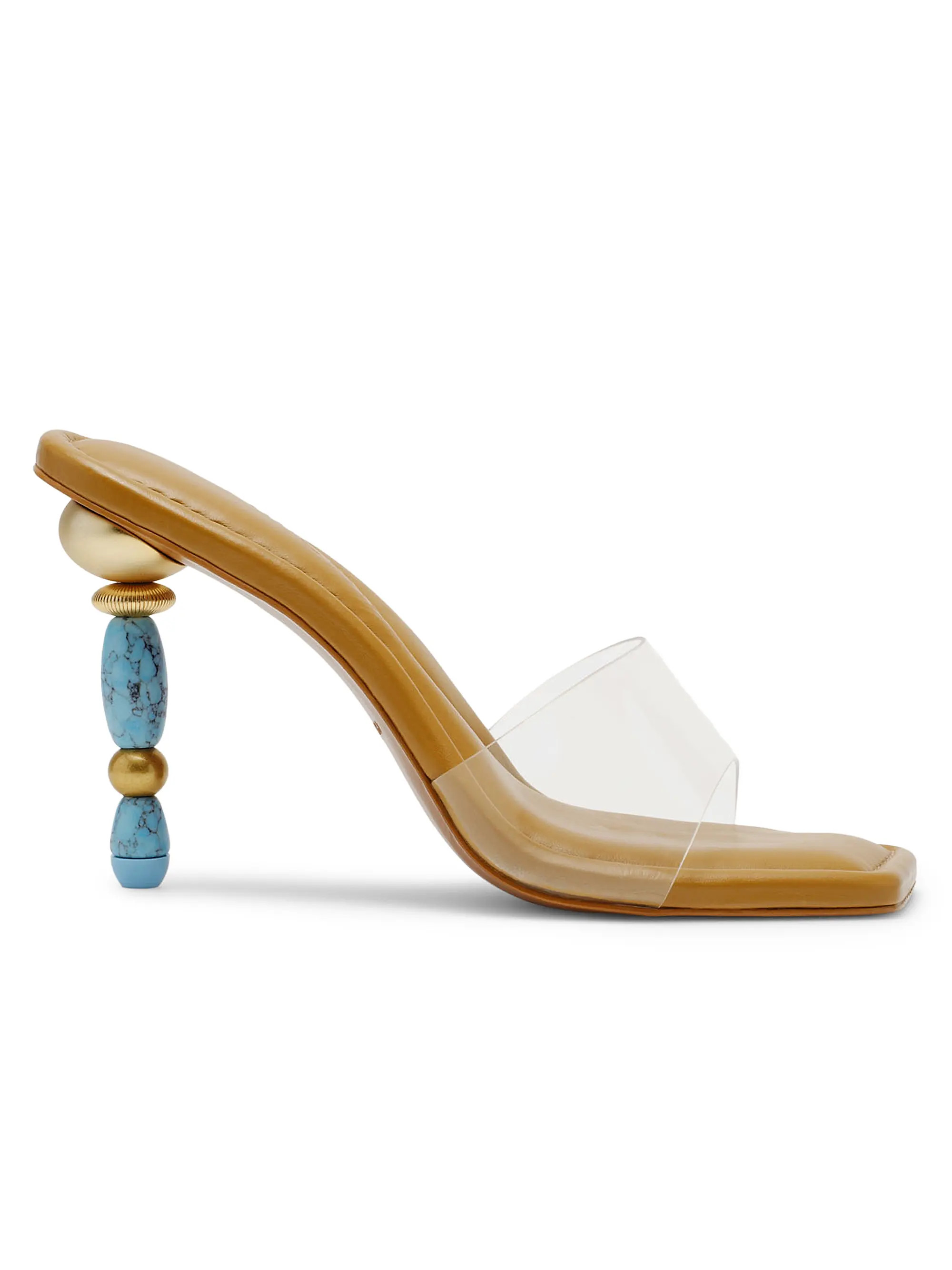 Mahina 100MM Beaded-Heel Sandals | Saks Fifth Avenue
