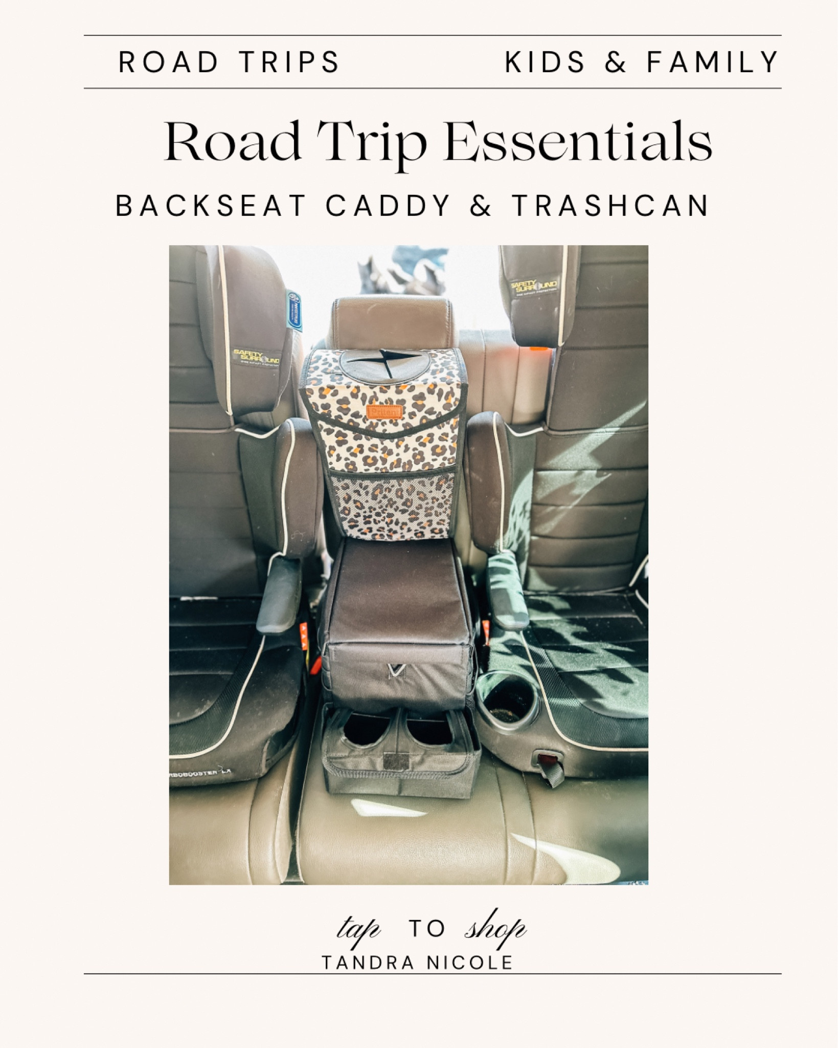 I've prepped our backseat for the kids on our road trip. I have a trashcan for them and a car caddy to hold their water bottles & art supplies to keep them entertained.

Travel essentials, car organization, car caddy, car trash can, road trips, booster seat, traveling with kids

#LTKfamily #LTKtravel #LTKkids