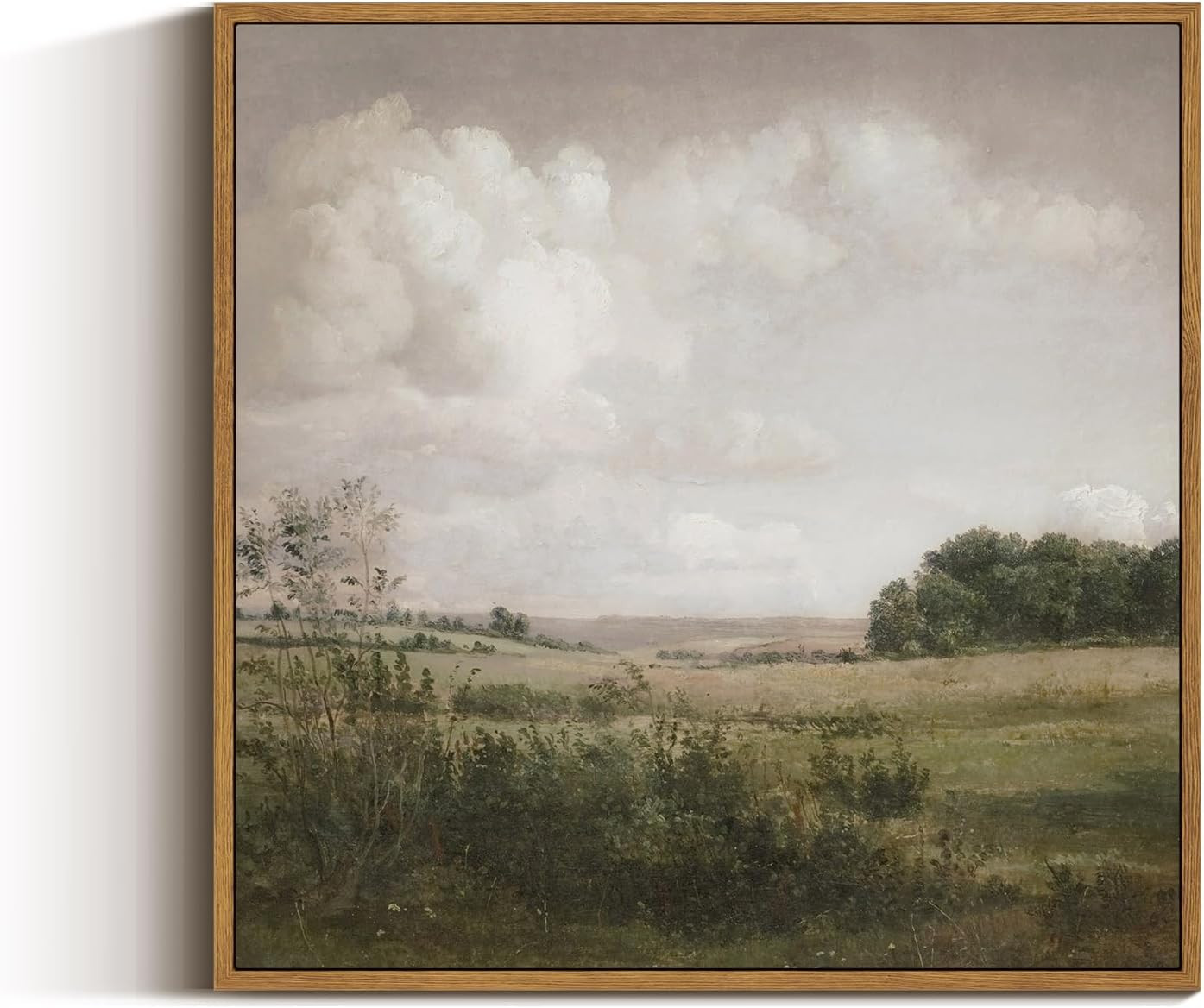 VIYYIEA Vintage Square Framed Wall Art, Wilderness Vintage Art Decor Room Aesthetic, 16x16 Inch C... | Amazon (US)