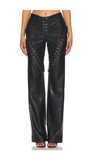 Trista Faux Leather Pant in Black | Revolve Clothing (Global)