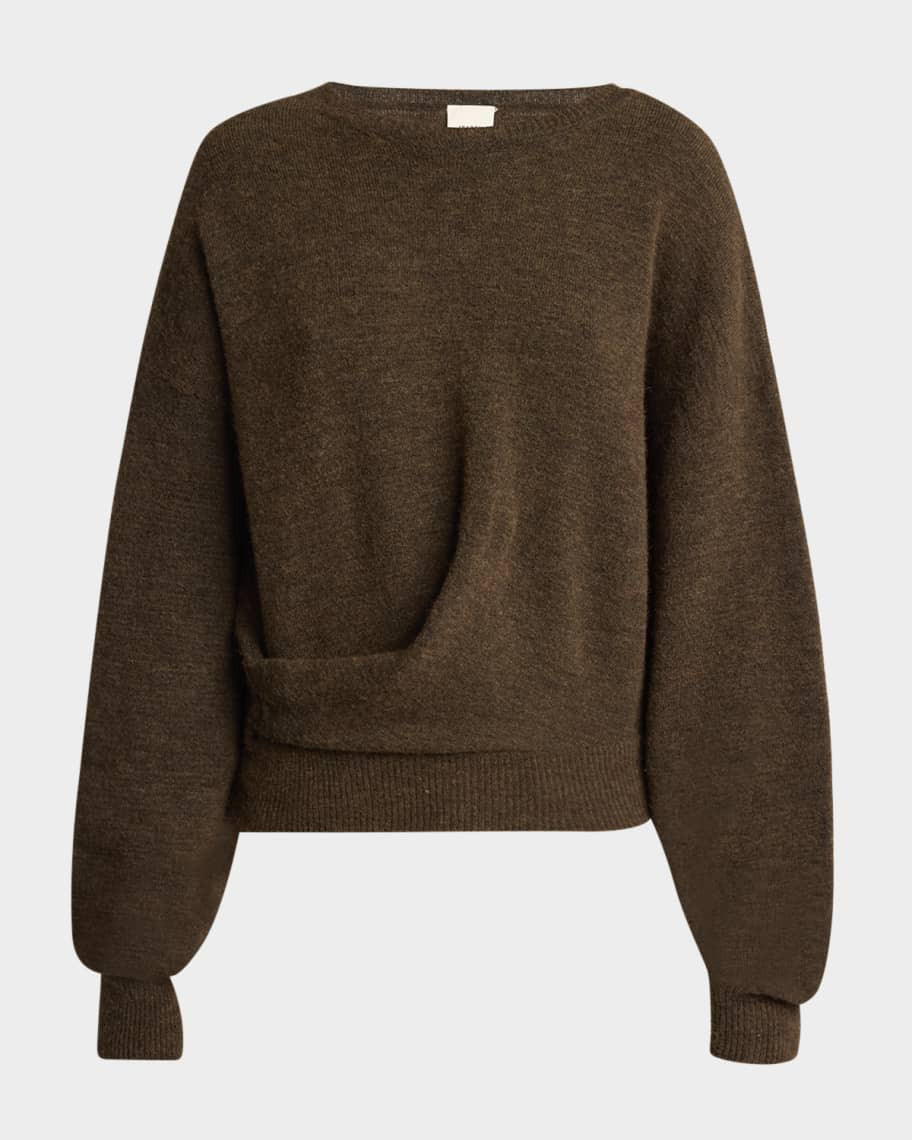 Kingston Soft Knit Draped Sweater | Neiman Marcus