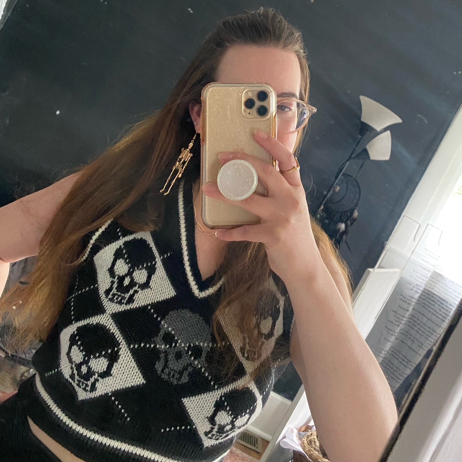 Skeleton sweater vest & earrings

#LTKunder50 #LTKSeasonal #LTKsalealert
