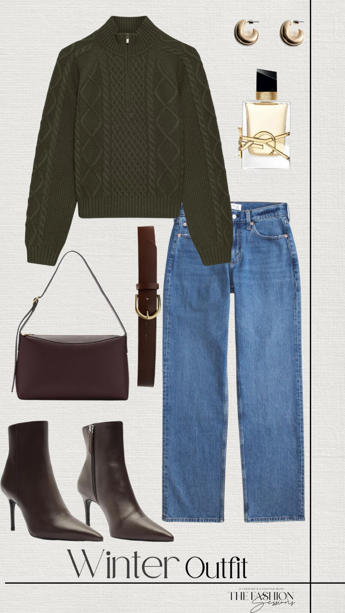 Winter Outfit | Green Sweater | Denim Jeans | Brown Ankle Boots | YSL Perfume | 

#LTKSeasonal #LTKShoeCrush #LTKStyleTip