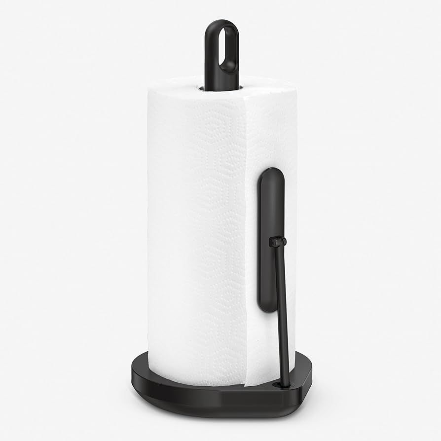 simplehuman Tension Arm Paper Towel Holder, Black Stainless Steel | Amazon (US)