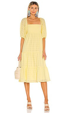 Amanda Uprichard Maisie Midi Dress in Yellow from Revolve.com | Revolve Clothing (Global)