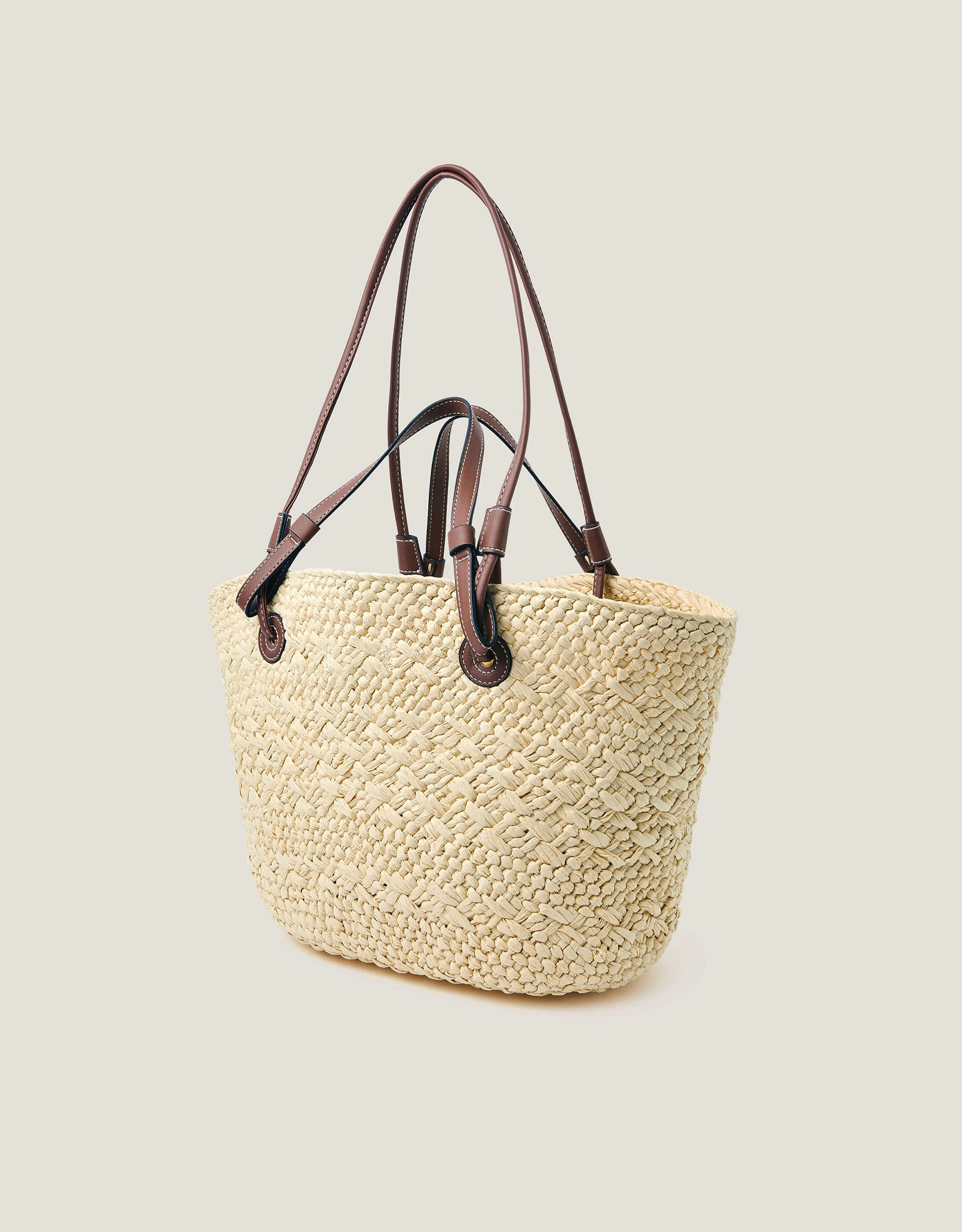 Yvie Woven Raffia Basket Bag | Monsoon (UK)