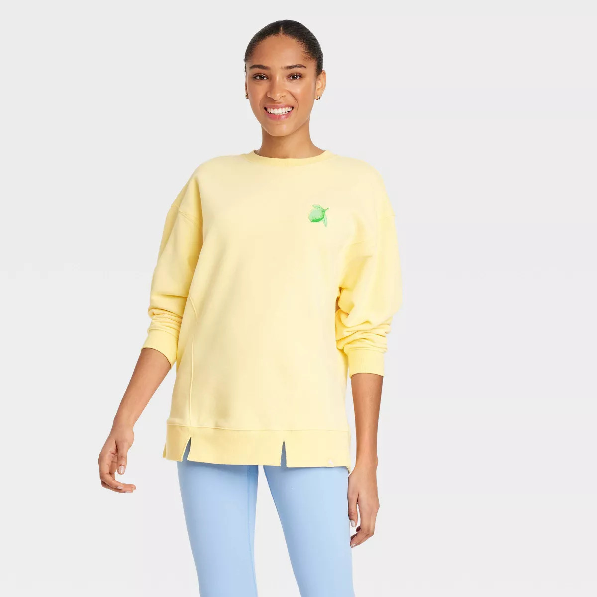 Women's Graphic French Terry Oversized Crewneck Sweatshirt - JoyLab™ | Target