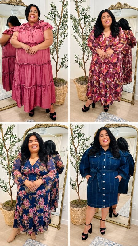 These fall new arrivals from @walmart are absolutely STUNNING! 😍 i cannot wait to wear them absolutely everywhere! The floral dresses are going to be perfect for fall photos this year or a fall wedding! 

Floral dresses-3X (I had to size up)
Denim dress- 20 (sized up bc of the buttons)
Ruffle dress- 18 (took my normal size)


#LTKSale #LTKplussize #LTKSeasonal