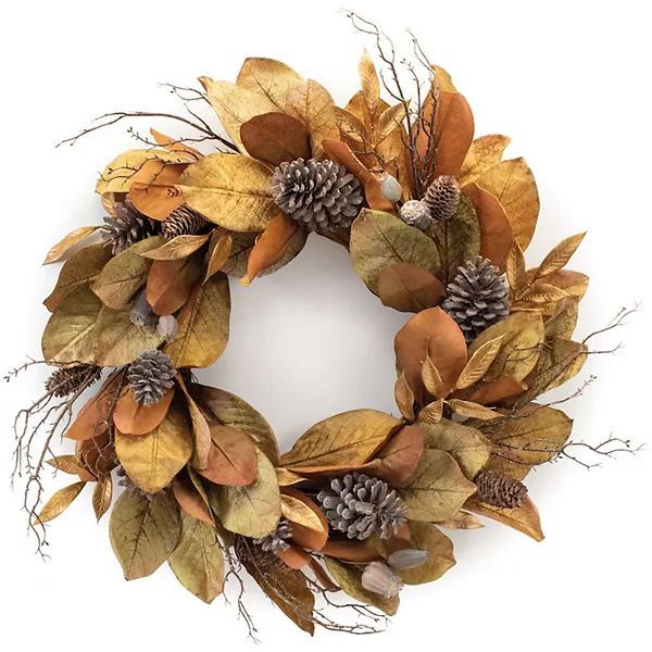 Melrose Harvest Artificial Magnolia Wreath | Kohl's