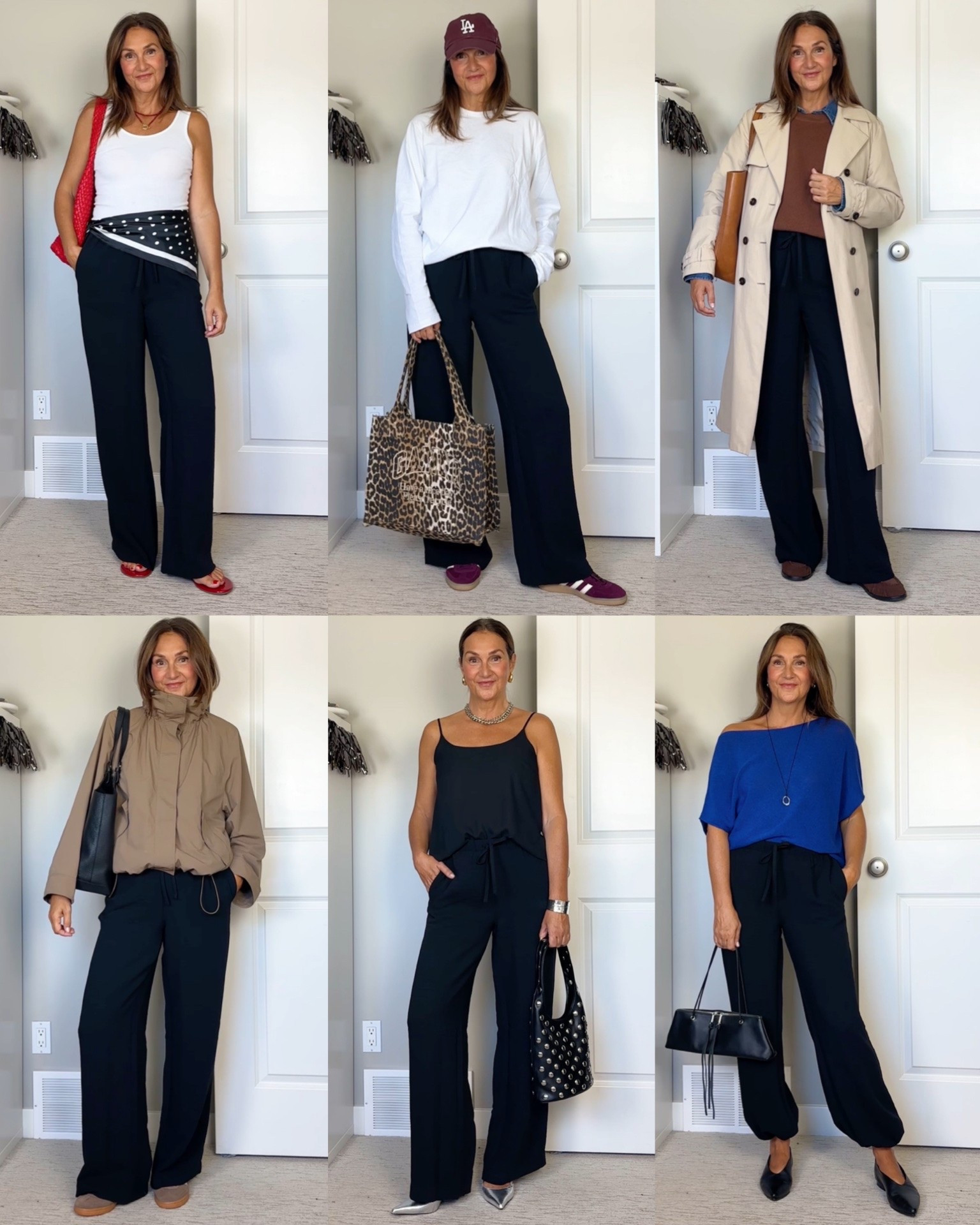 Outfit ideas for the viral wrinkle resistant drawstring pants! Mine are from Amazon and the closest I’ve seen to the Aritzia Lodge pants, the material and design are basically identical! I’m 5’ 7” wearing size small in the 31” inseam.

#LTKOver40 #LTKootd #LTKSaleAlert