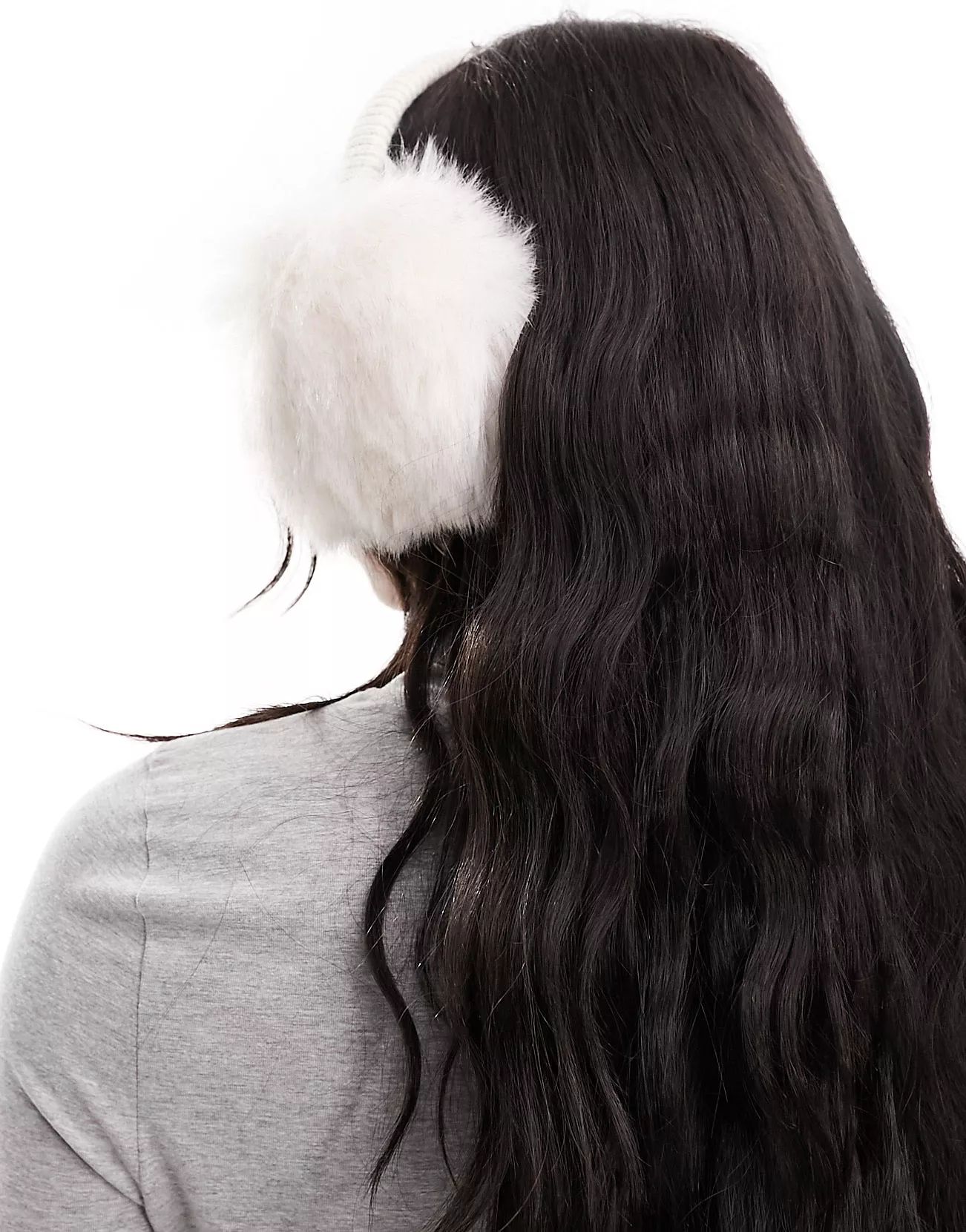 ASOS 4505 Ski faux fur earmuffs in white | ASOS (Global)