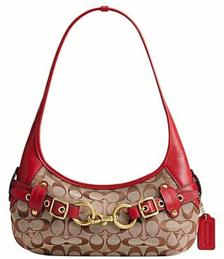 COACH Ergo Signature Logo Belted Canvas Shoulder Bag - Poppy | Dillard's