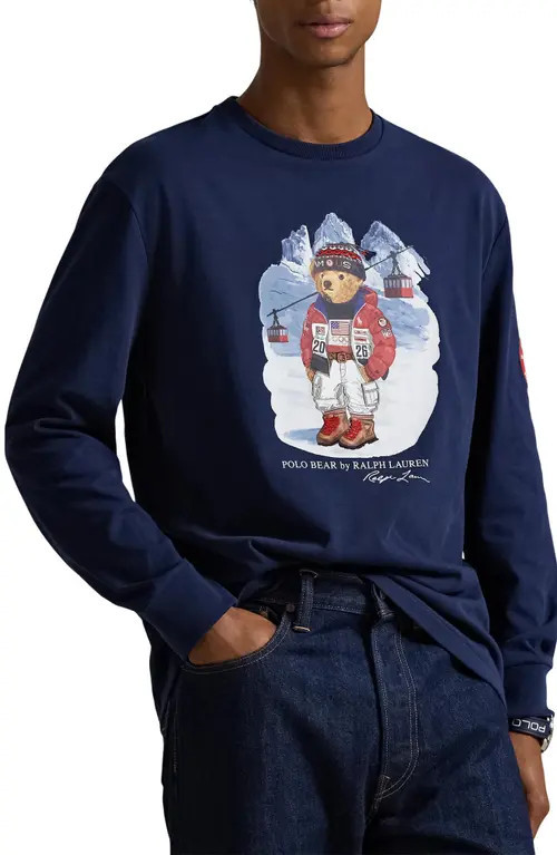 Polo Ralph Lauren Team USA Polo Bear Graphic T-Shirt in Refined Navy at Nordstrom, Size Xx-Large | Nordstrom