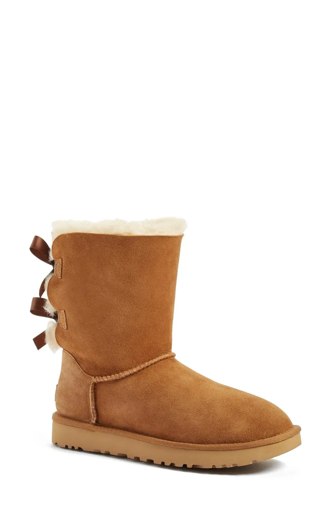 Women's UGG Bailey Bow Ii Genuine Shearling Boot, Size 6 M - Brown | Nordstrom