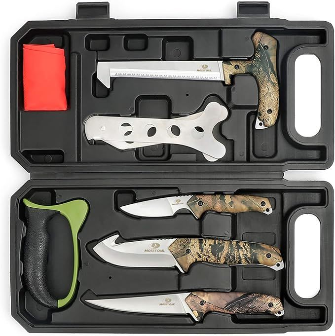 MOSSY OAK Hunting Field Dressing Kit - Portable Butcher Game Processor Set (8-piece) | Amazon (US)