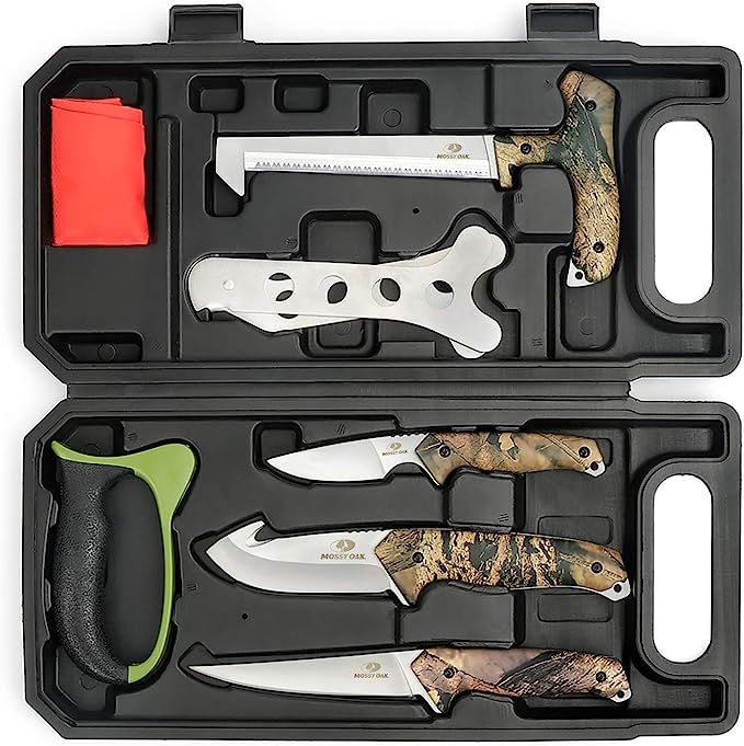 MOSSY OAK Hunting Field Dressing Kit - Portable Butcher Game Processor Set (8-piece) | Amazon (US)