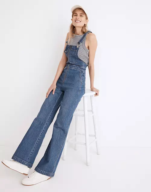 High-Rise Loose Flare Overalls | Madewell