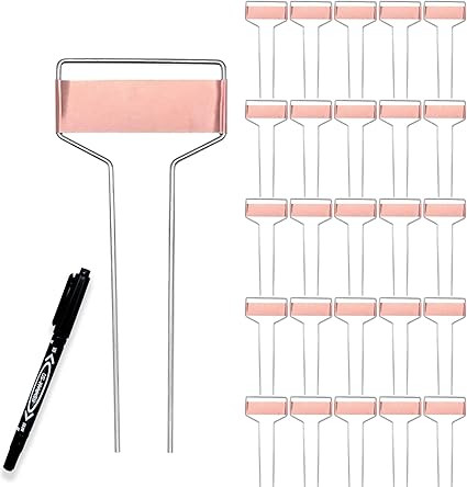 Wehhbtye 25 PCS 6 Inch Metal Plant Label Stakes-Copper Metal Plant Tags,High Copper Plate Metal P... | Amazon (US)