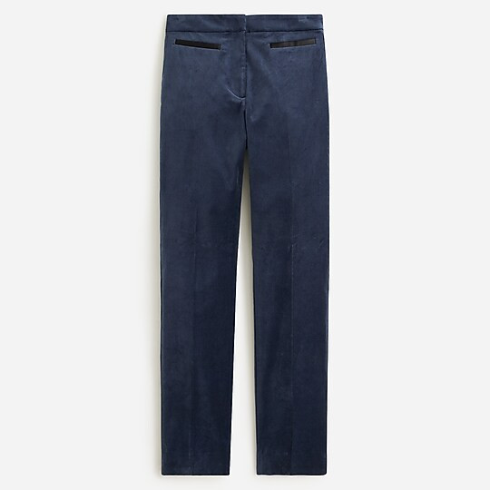 Marie Marot X J.Crew Kate straight-leg pant in stretch velvet | J. Crew US
