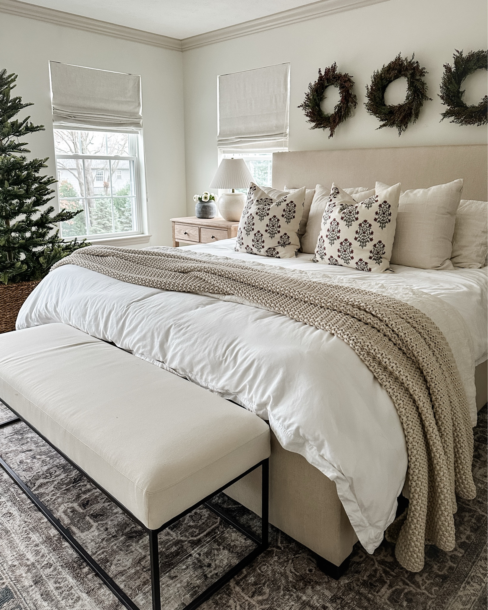 Tried something new and hung small wreaths above our bed this year. In love! 

#LTKSaleAlert #LTKHome #LTKHoliday