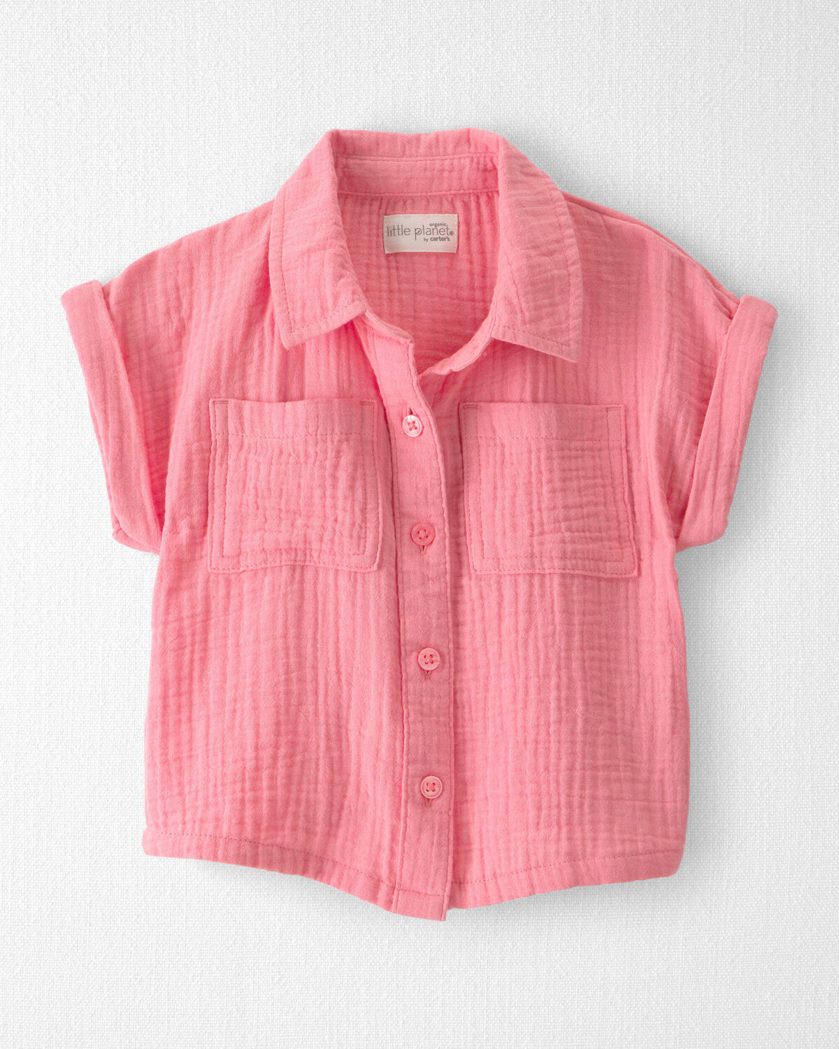 Toddler Girl Organic Cotton Gauze Button-Down Top - Little Planet | Carter's | Carter's Inc