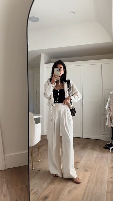 New arrivals from Anthropologie I'm just shy of 5-7" for reference wearing the size 2 white trousers #StylinByAylin #Aylin 

#LTKstyletip #LTKVideo #LTKbeauty