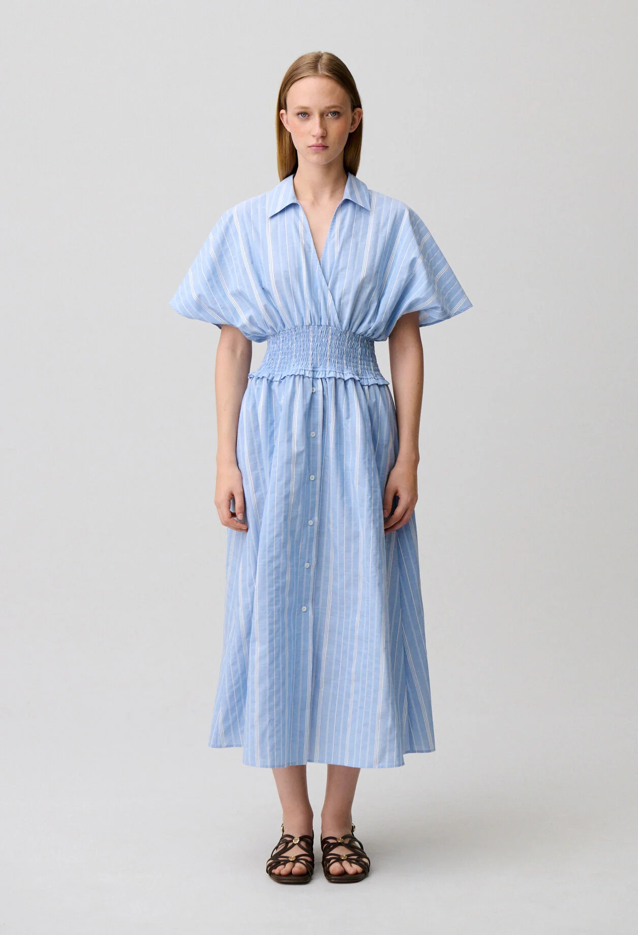 Striped wrap dress | Claudie UK | Claudie Pierlot (FR, DE, ES, UK)
