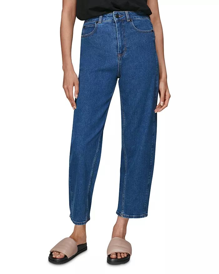 High Waist Straight Barrel Jeans in Denim | Bloomingdale's (US)