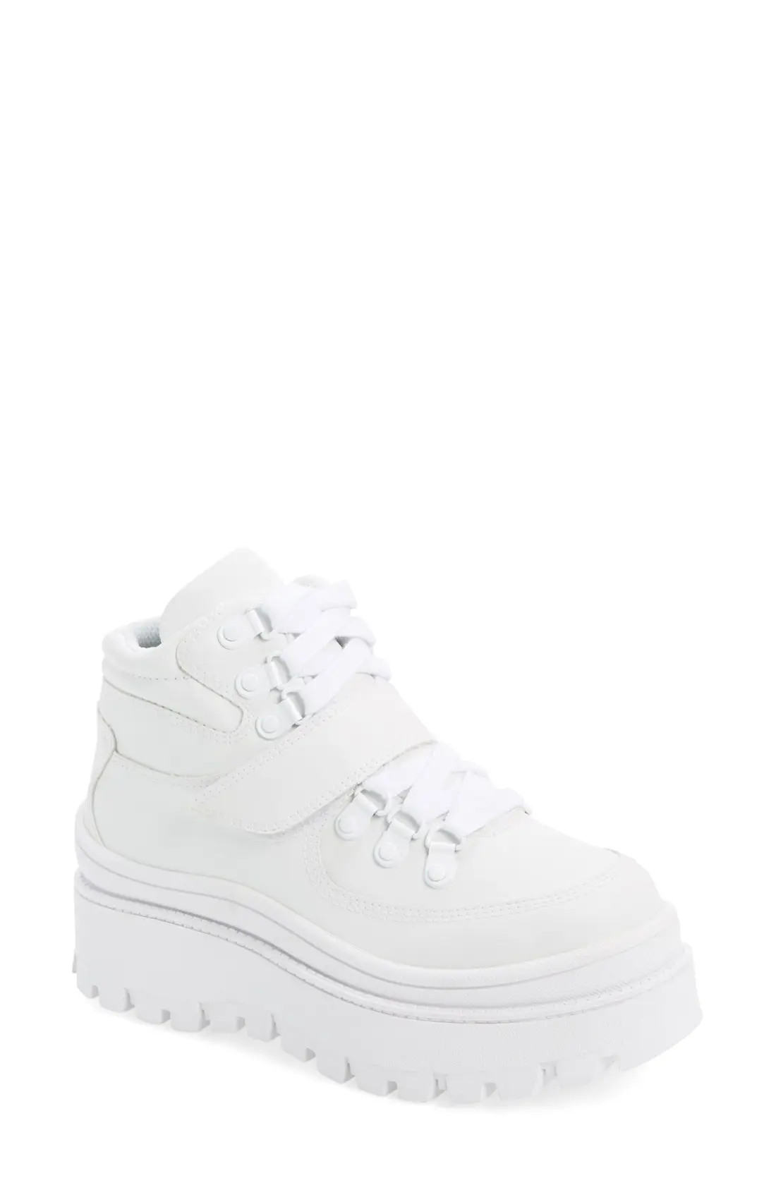 Women's Jeffrey Campbell Top-Peak Hiker Boot, Size 7 M - White | Nordstrom