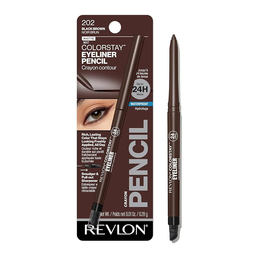 Revlon ColorStay Pencil Waterproof Eyeliner, Smudge-Proof, Eye Makeup with Built-In Sharpener, 20... | Amazon (US)