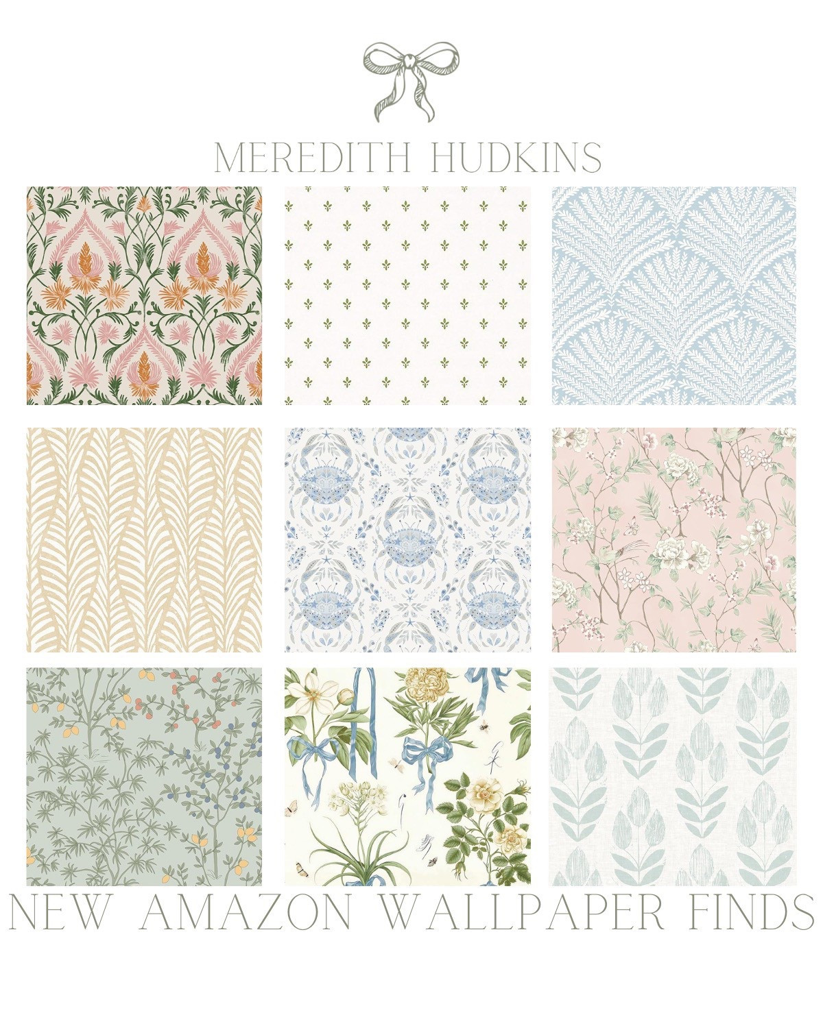 Meredith Hudkins, peel and stick wallpaper, blue and white home, coastal home, preppy, classic, timeless, traditional, grandmillennial, beach house, home office, floral wallpaper, chinoiserie, beige wallpaper, primary bedroom, guest bed, living room 

#LTKSaleAlert #LTKHome #LTKFindsUnder50