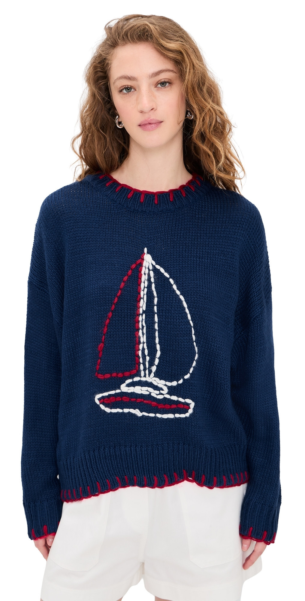 Bailey Rose Sailboat Sweater Navy L | Shopbop