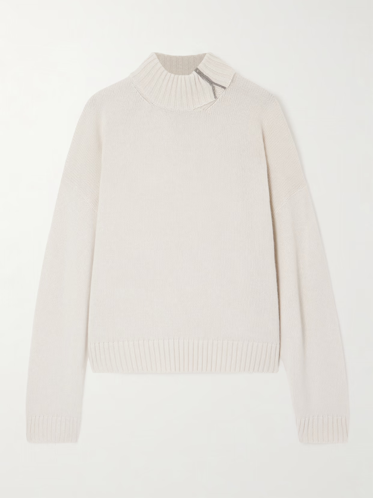 Brunello Cucinelli - Turtleneck Cashmere Sweater - White | NET-A-PORTER (US)