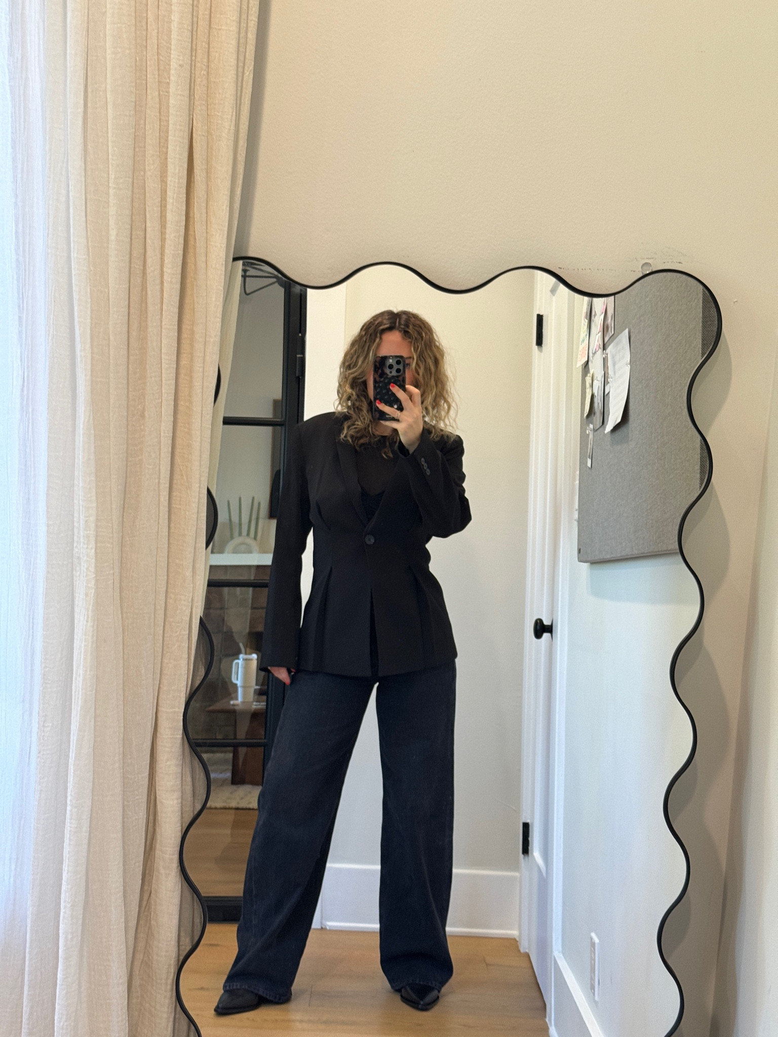 Work or date night. #denim #blazer 

#LTKshoecrush #LTKworkwear